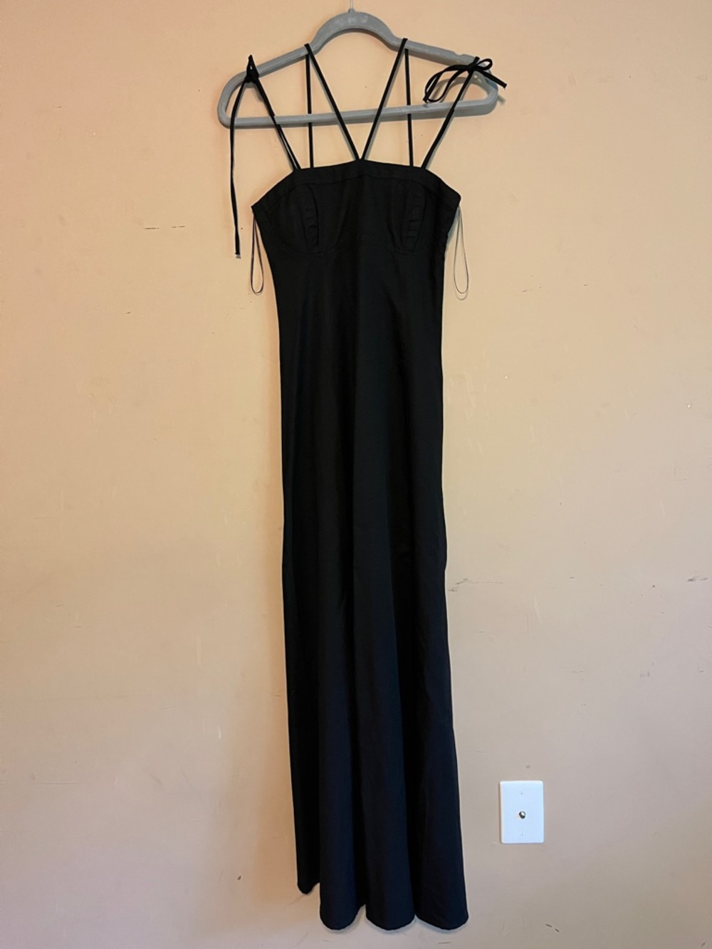Mavi Black Maxi Dress with Strappy Back Detail